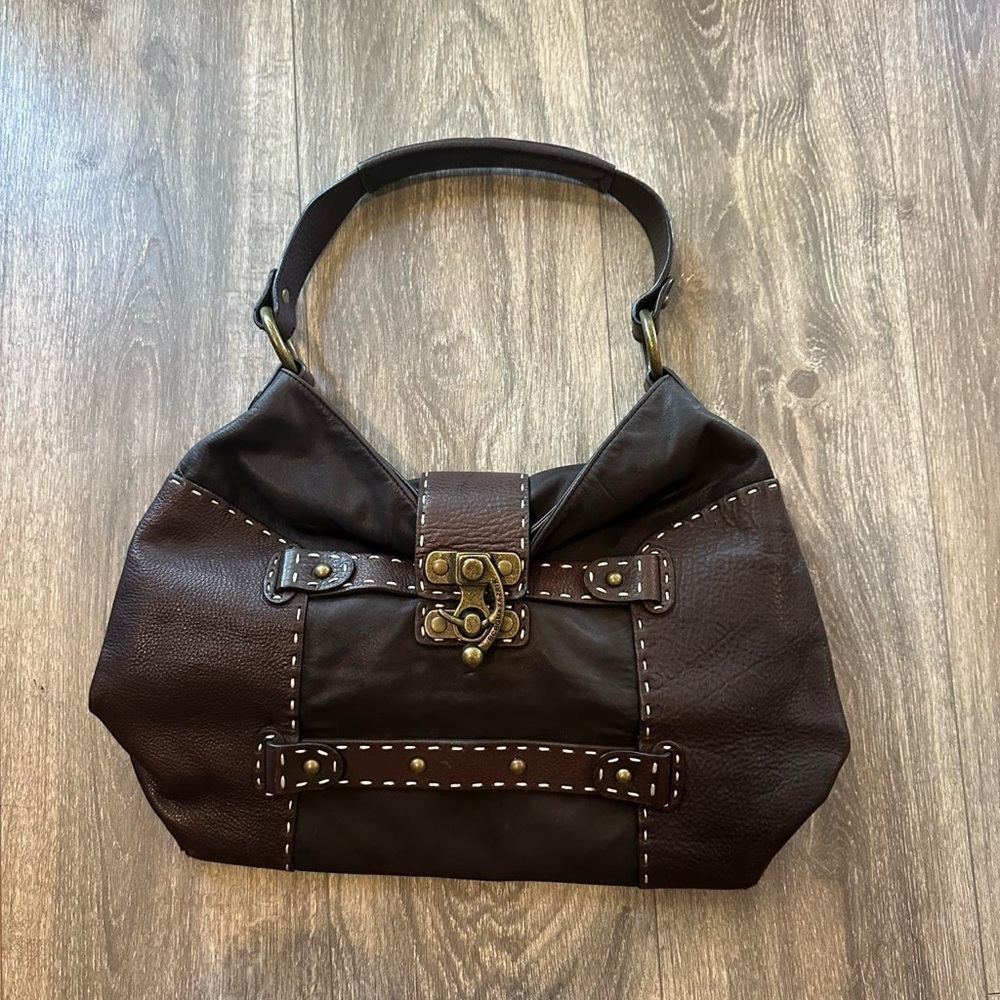 Elegant Brown Leather Women's Bag